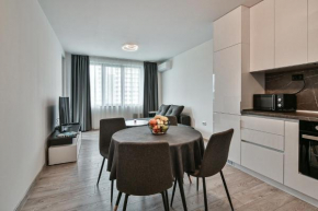 Sky view flat with parking